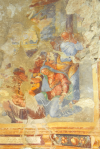 Resti dell`affresco  - Ruderi del Santuario della Madonna della Neve - Castel Santa Maria - Cascia