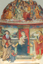 Madonna del Latte con i SS. Antonio e Claudio - Giovanni Battista da Norcia, 1497 - Chiesa di Sant`Agostino - Norcia