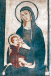 Pittore del XIV sec - Madonna del Latte - Chiesa di Sant`Antonio - Monteleone di Spoleto